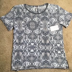 Free People Snake Print T-Shirt